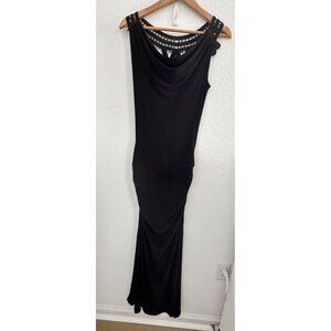 Venus Women's Mermaid Gown S Black Back Lace Illusion Sexy Vamp Y2K Era‎ Gothic